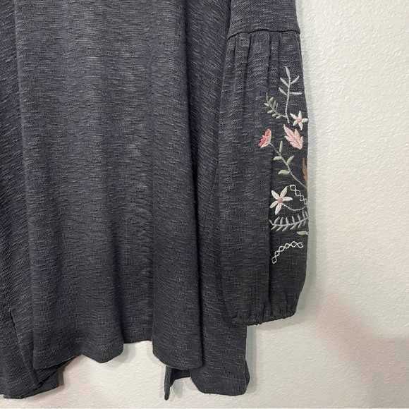 Maurices Dark Gray Cardigan with Floral Embroidery - Picture 4 of 6